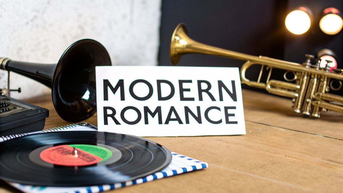 Remembering The Modern Romance Band group portrait with instruments