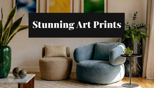 Elegant modern art prints displayed in a stylish interior to elevate your space with stunning art prints