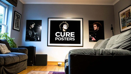 The Cure posters showcasing iconic goth rock wall art collection