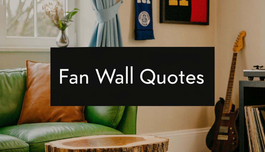 Wall quotes and sayings for music and football fans decor on wall