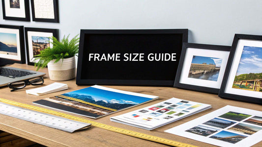 What Size Poster Frame Do I Need simple guide infographic for choosing poster frames