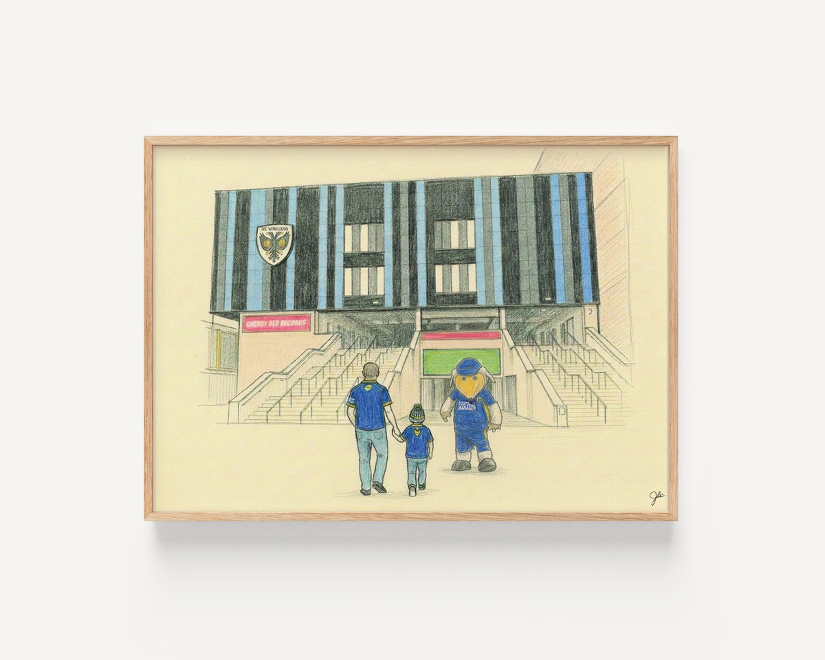 AFC Wimbledon FC print – framed football artwork