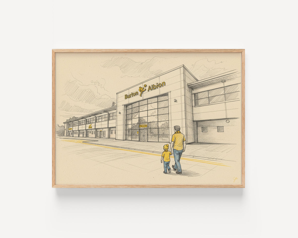 Burton Albion FC Pirelli Stadium football wall art print