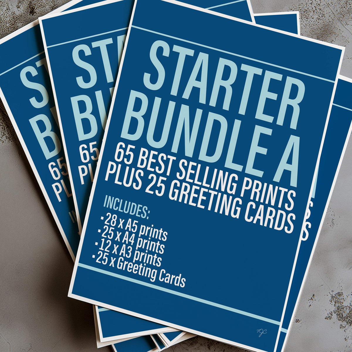 Starter Pack bundles collection with various items arranged on a surface