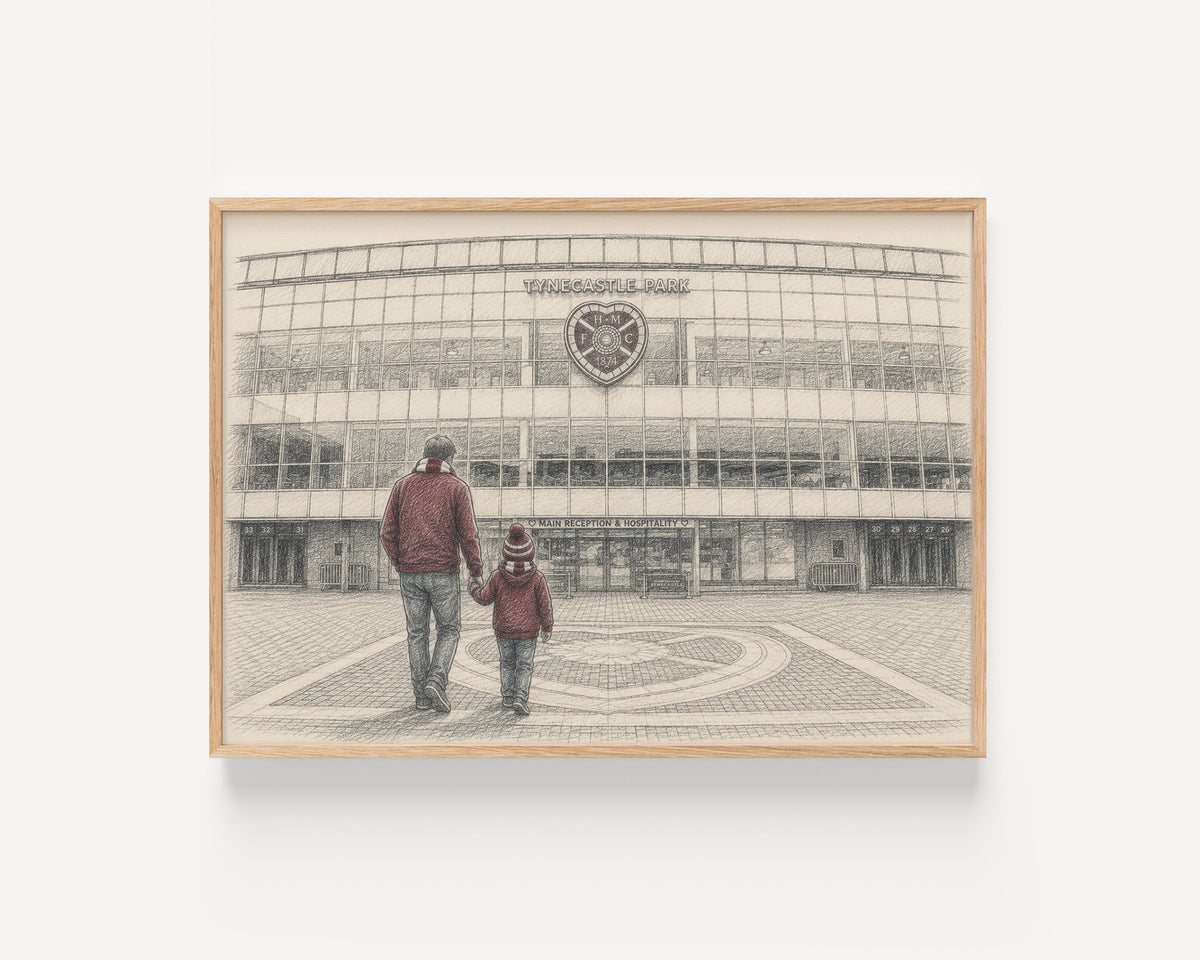 Heart of Midlothian FC Tynecastle Park football wall art print