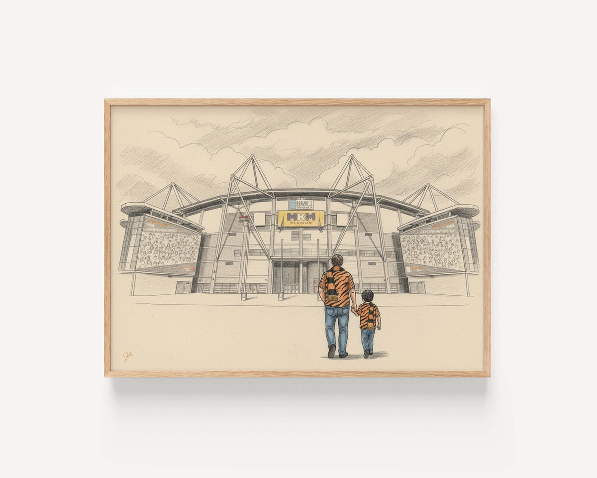 Hull City FC print – framed football artwork