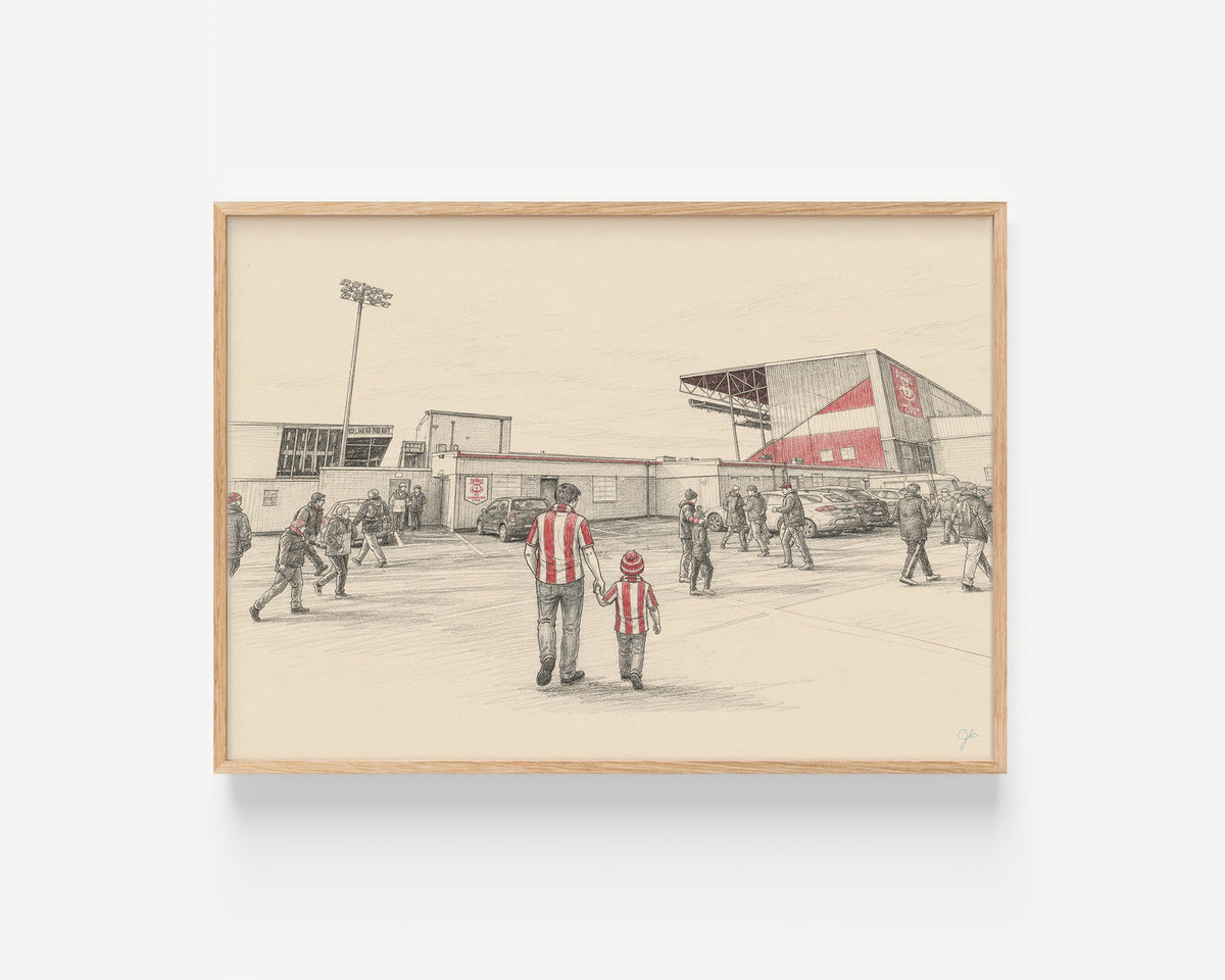 Lincoln City FC print – framed football artwork