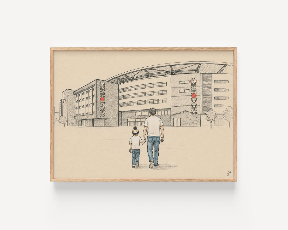 Milton Keynes Dons FC Stadium MK football wall art print