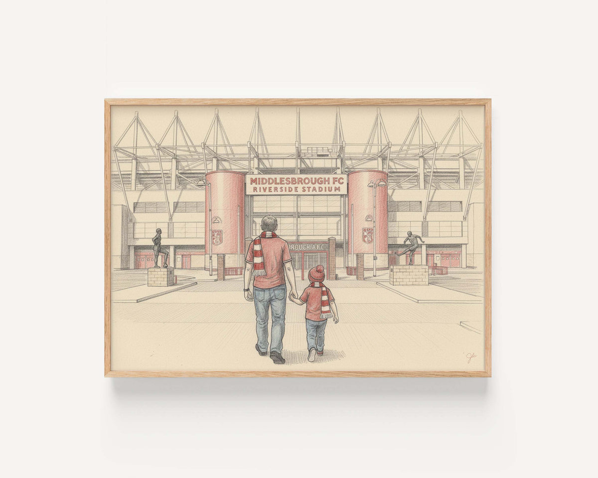 Middlesbrough FC print – framed football artwork