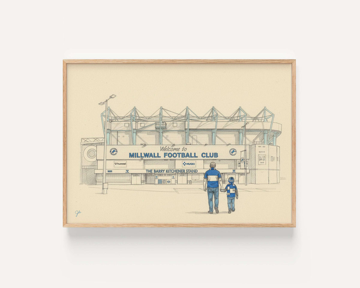 Millwall FC print – framed football artwork