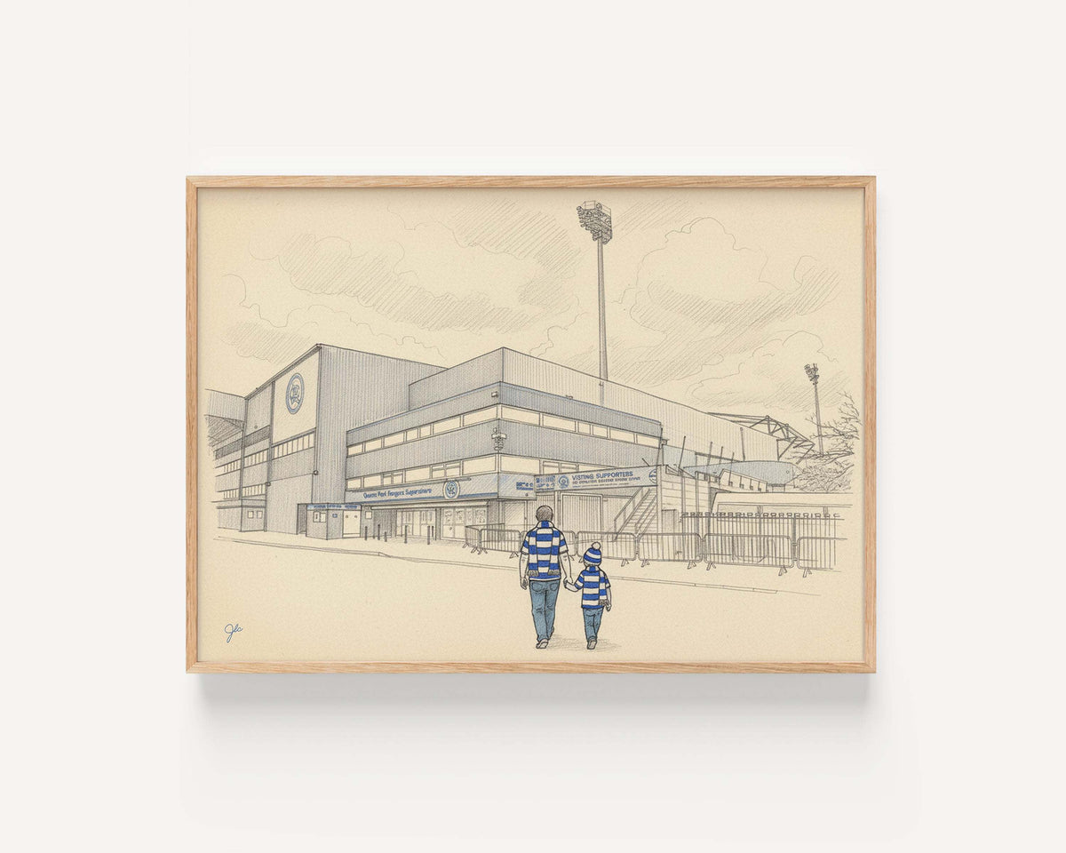 Queens Park Rangers FC print – framed football artwork