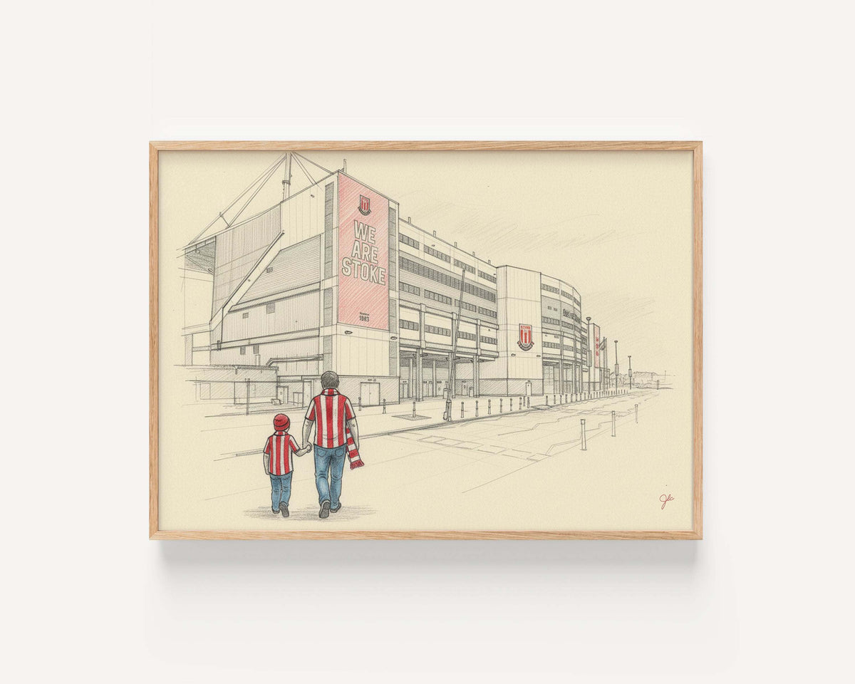 Stoke City FC print – framed football artwork