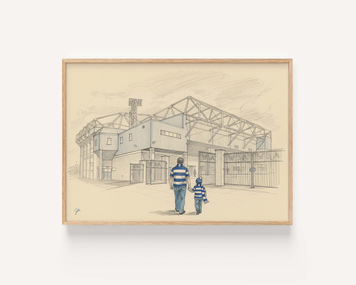 West Bromwich Albion FC print – framed football artwork