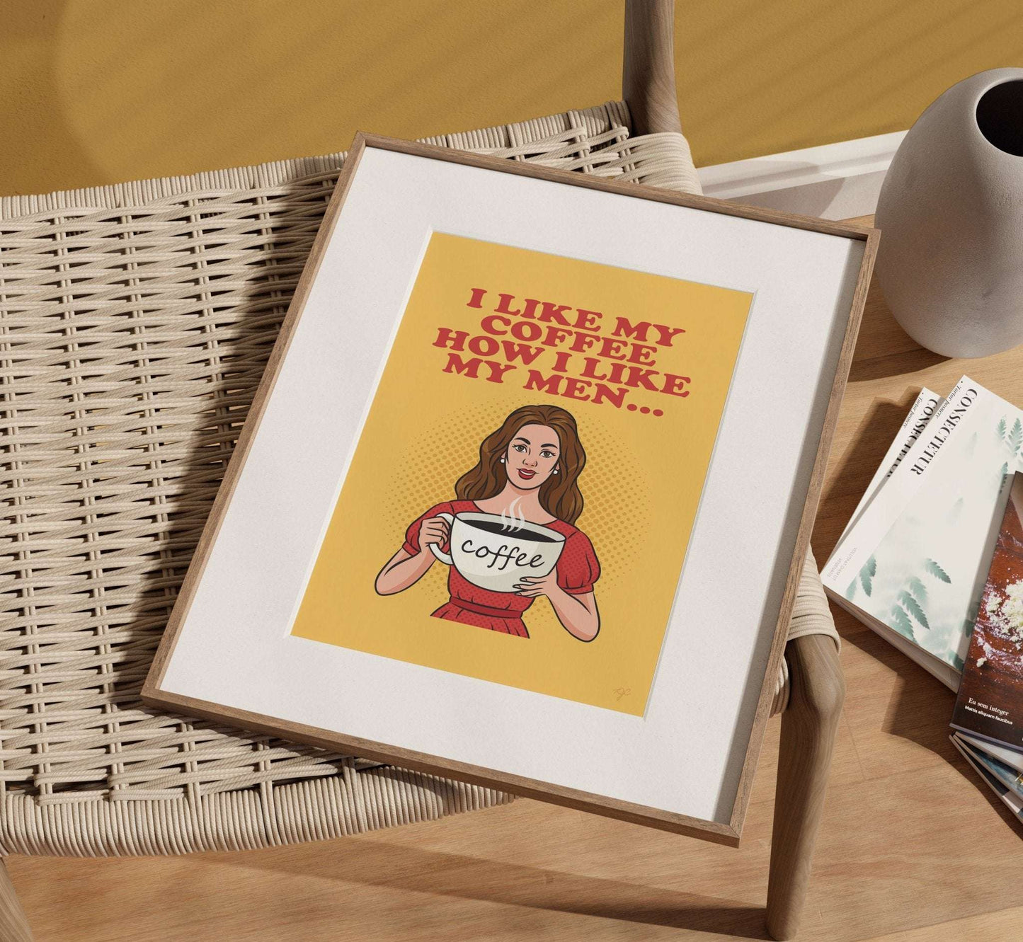 I like my coffee... - Art Print - Striped Circle