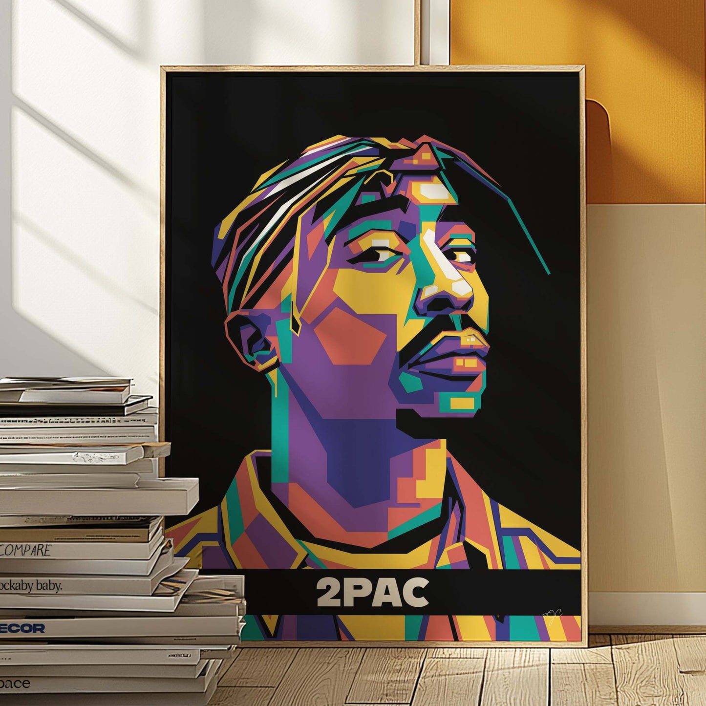 2Pac print produced on super high-quality matte luxury fine art paper.