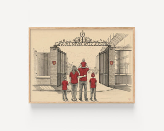 "The Beautiful Game, Your Way" - Personalised Family Football Print