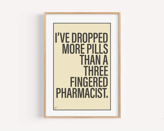 Three Fingered Pharmacist - Framed Print