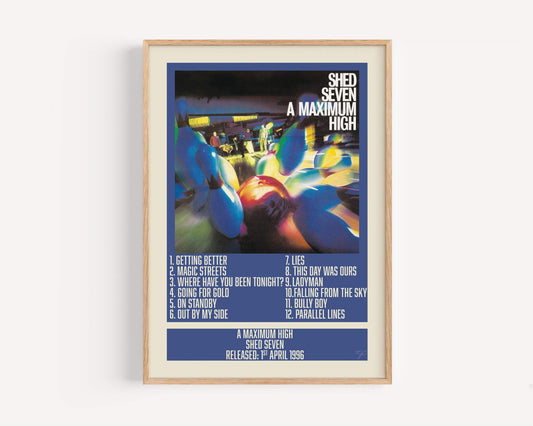 A Maximum High Shed Seven - Album Art Print