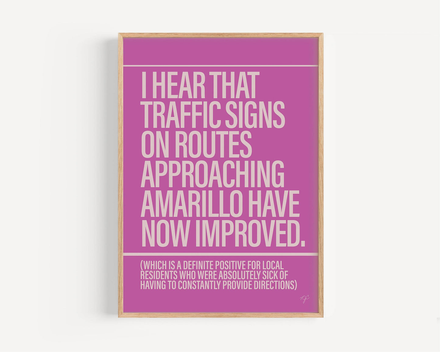 Is this the way to Amarillo print