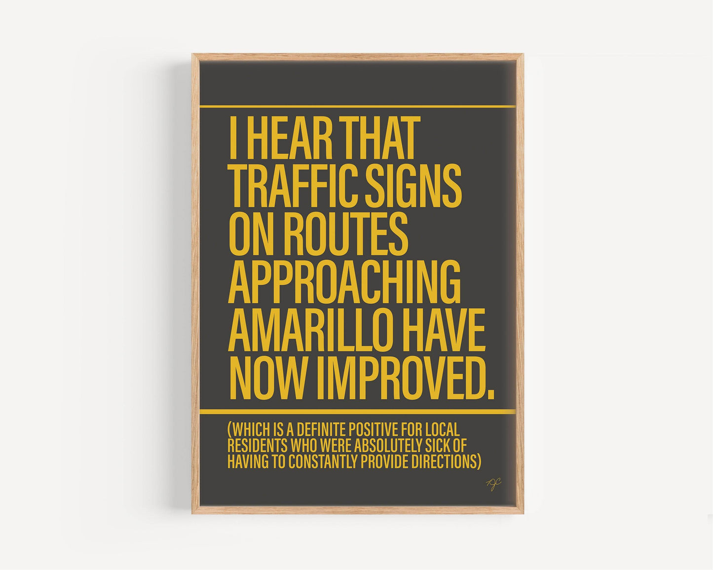 Is this the way to Amarillo print