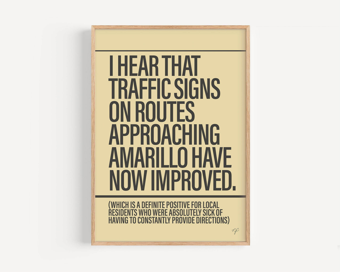 Is this the way to Amarillo print