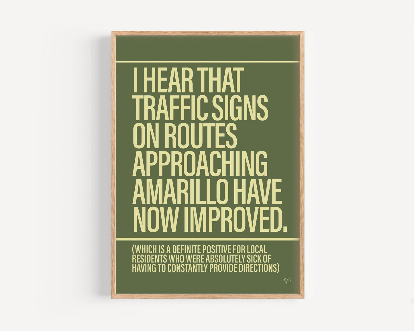 Is this the way to Amarillo print