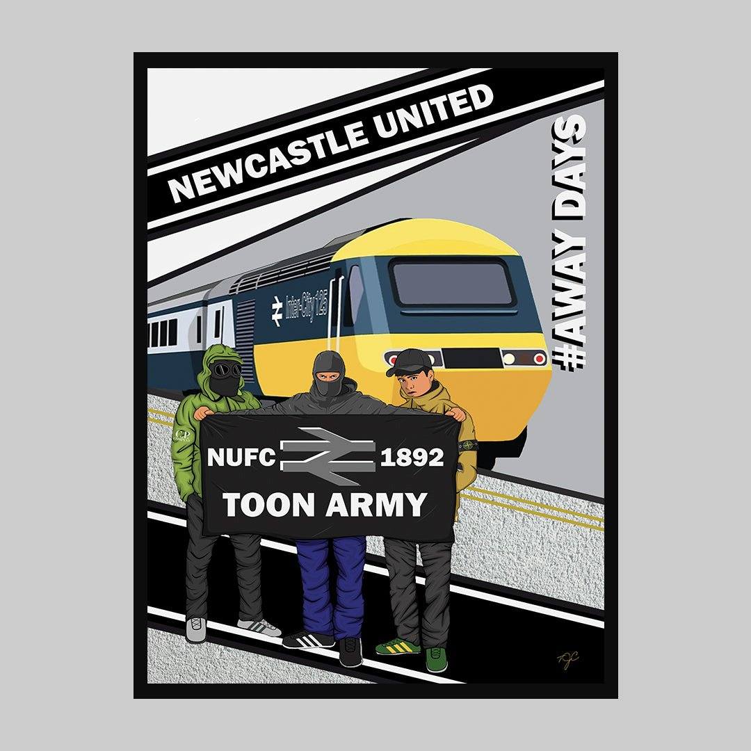 Newcastle United Away Days print - Striped Circle