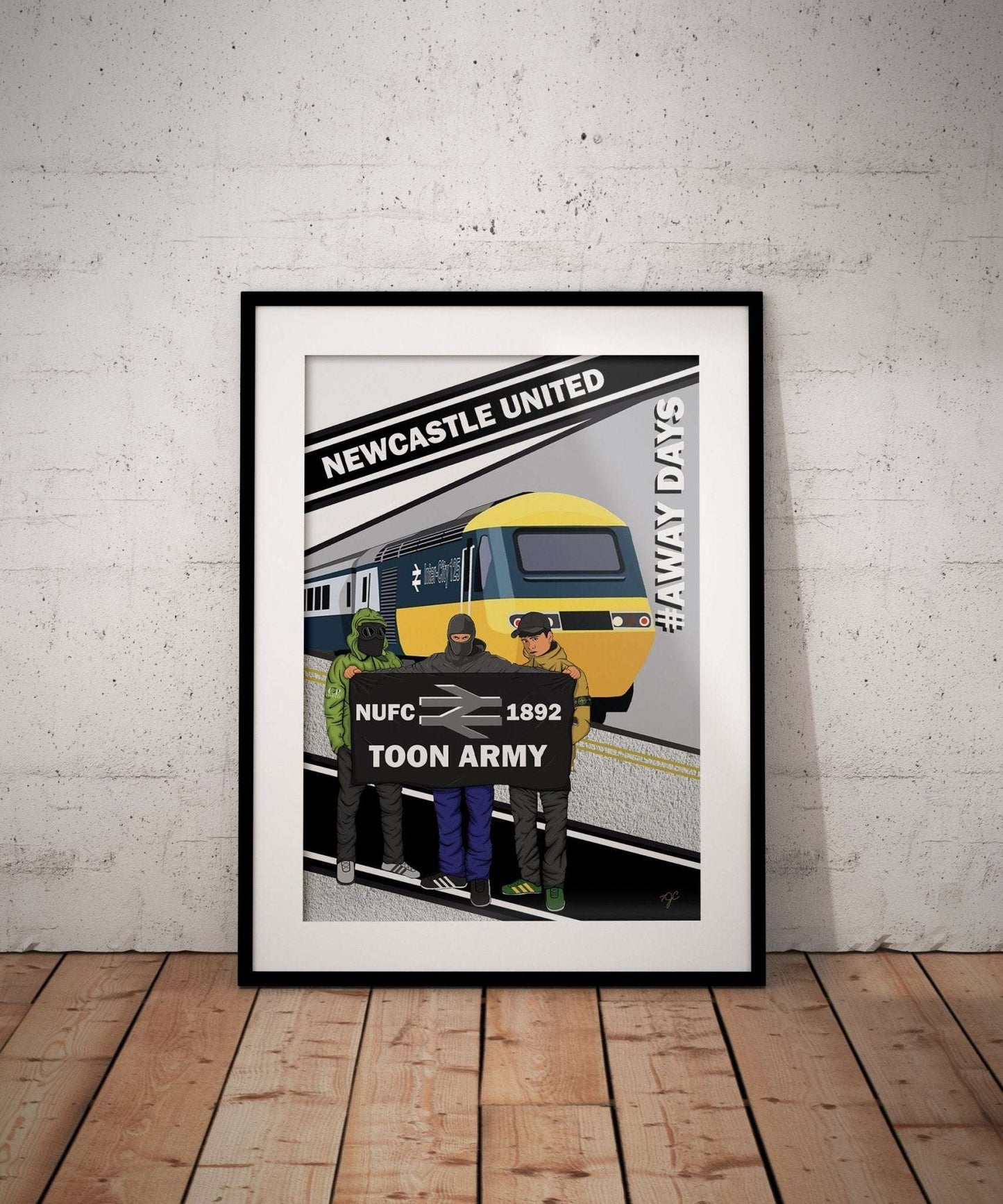 Newcastle United Away Days print - Striped Circle