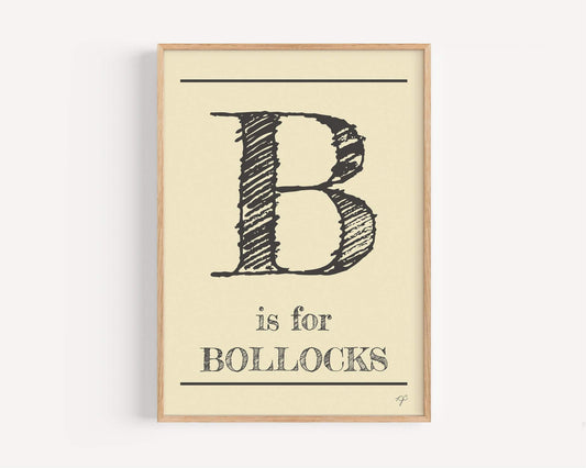 B is for... Alphabet Wall Art Print
