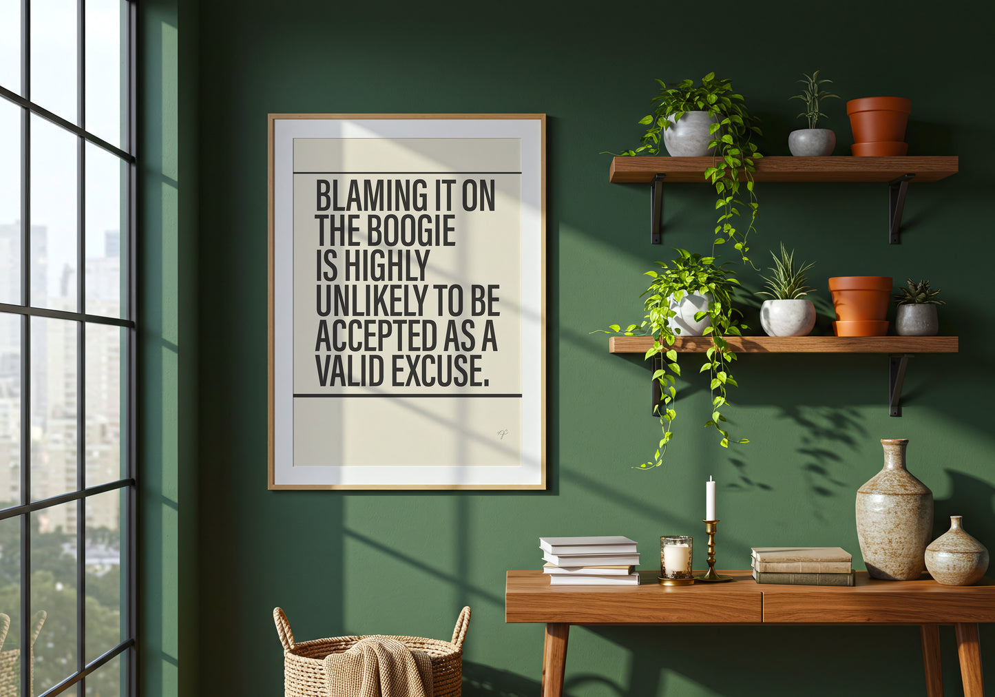 Blame it on the Boogie print