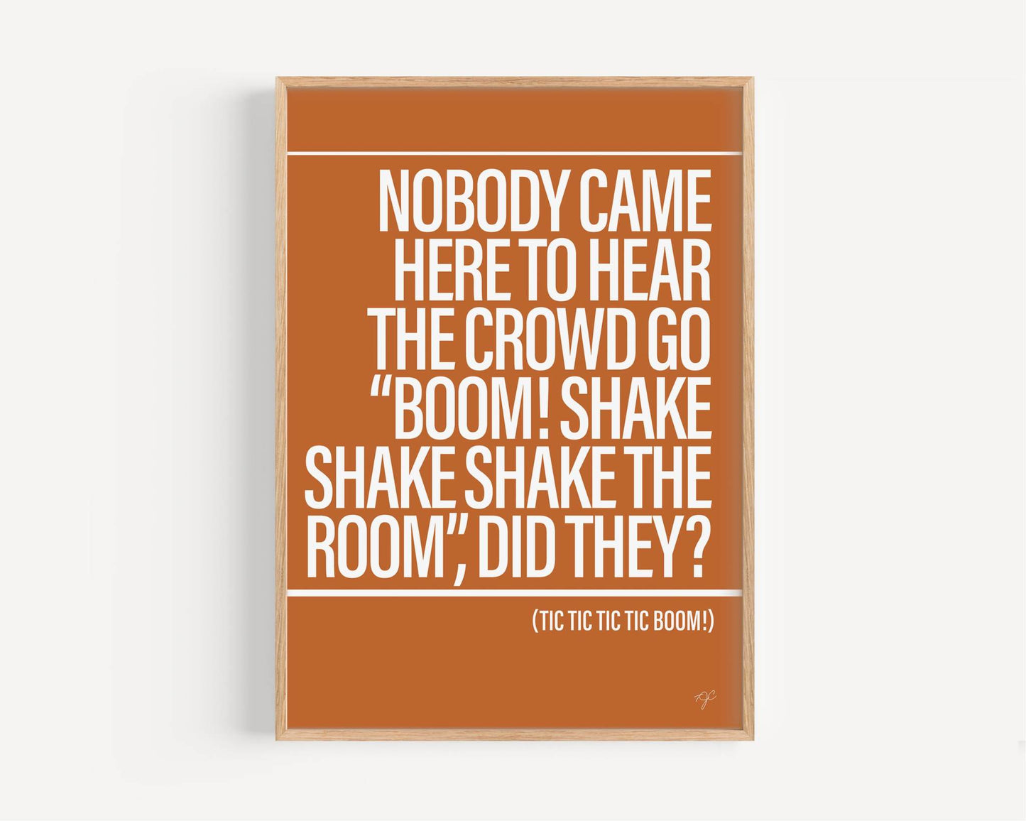 Boom! Shake the Room print