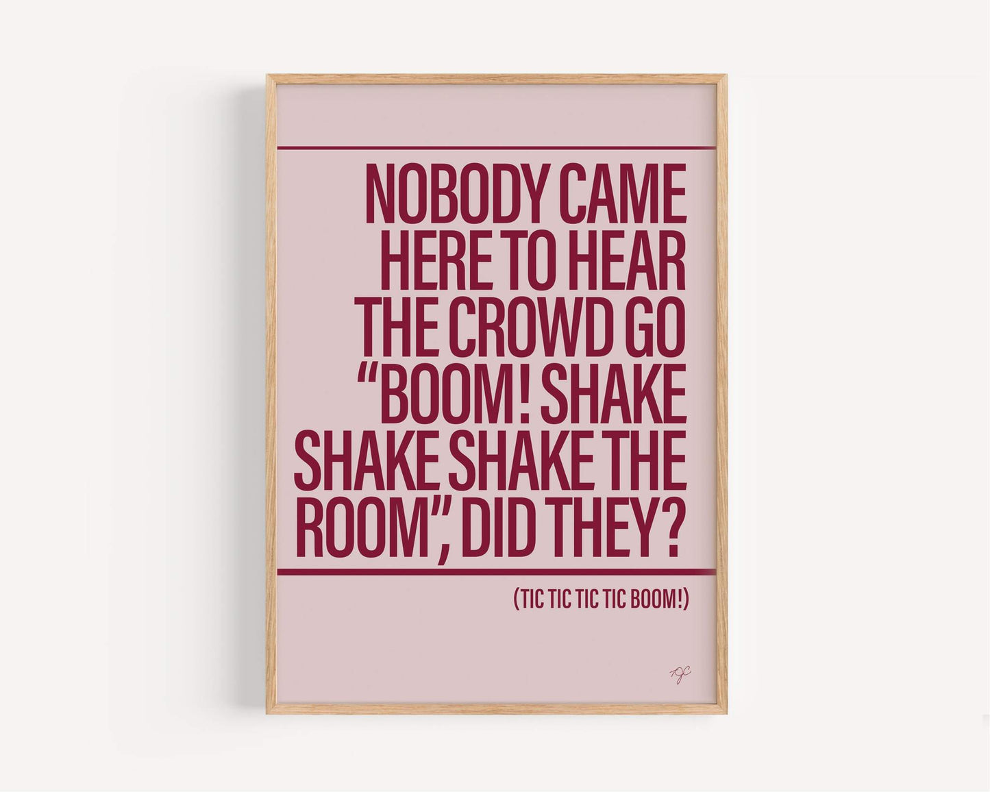 Boom! Shake the Room print