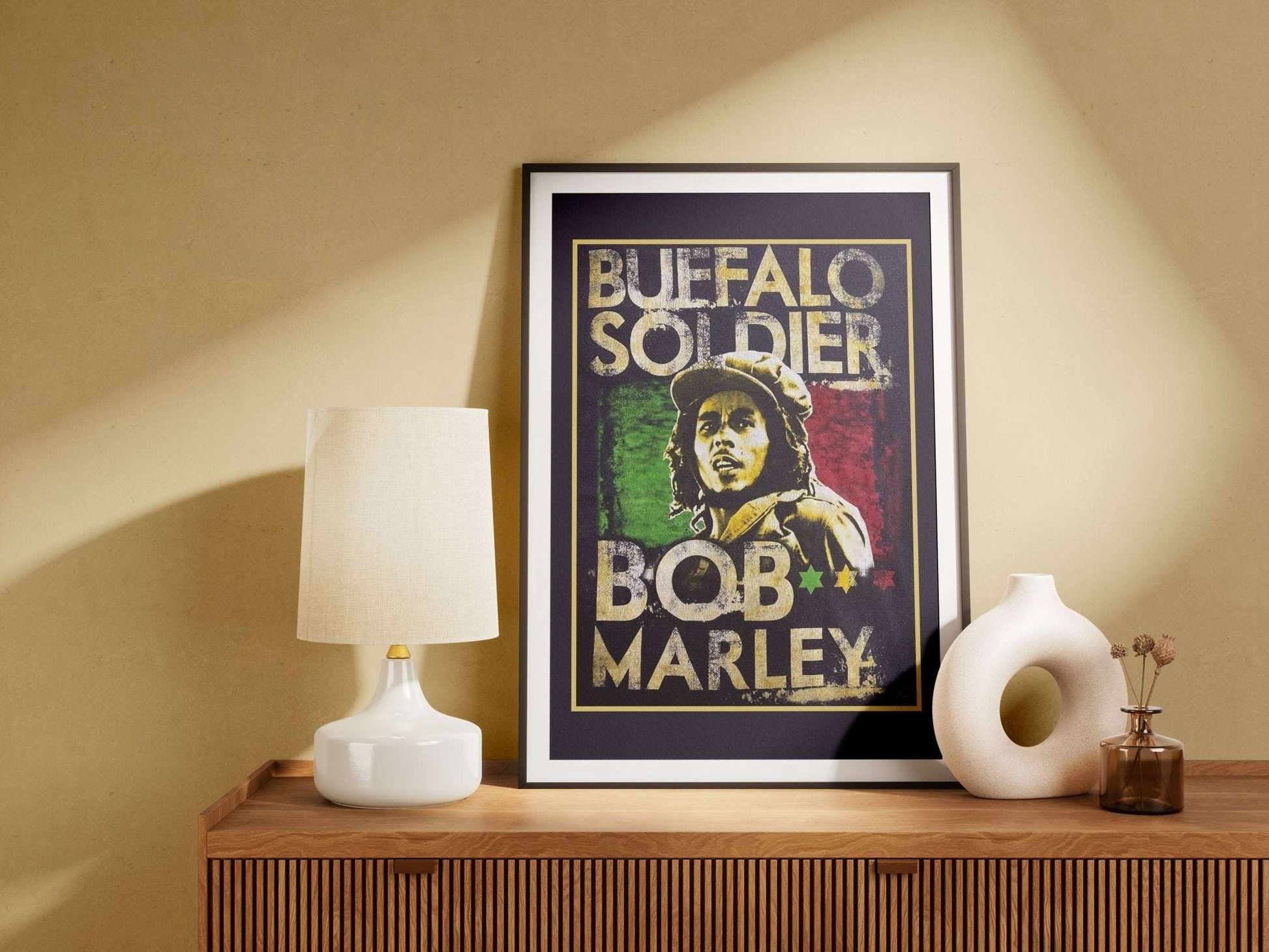 Bob Marley Buffalo Soldier print - Striped Circle