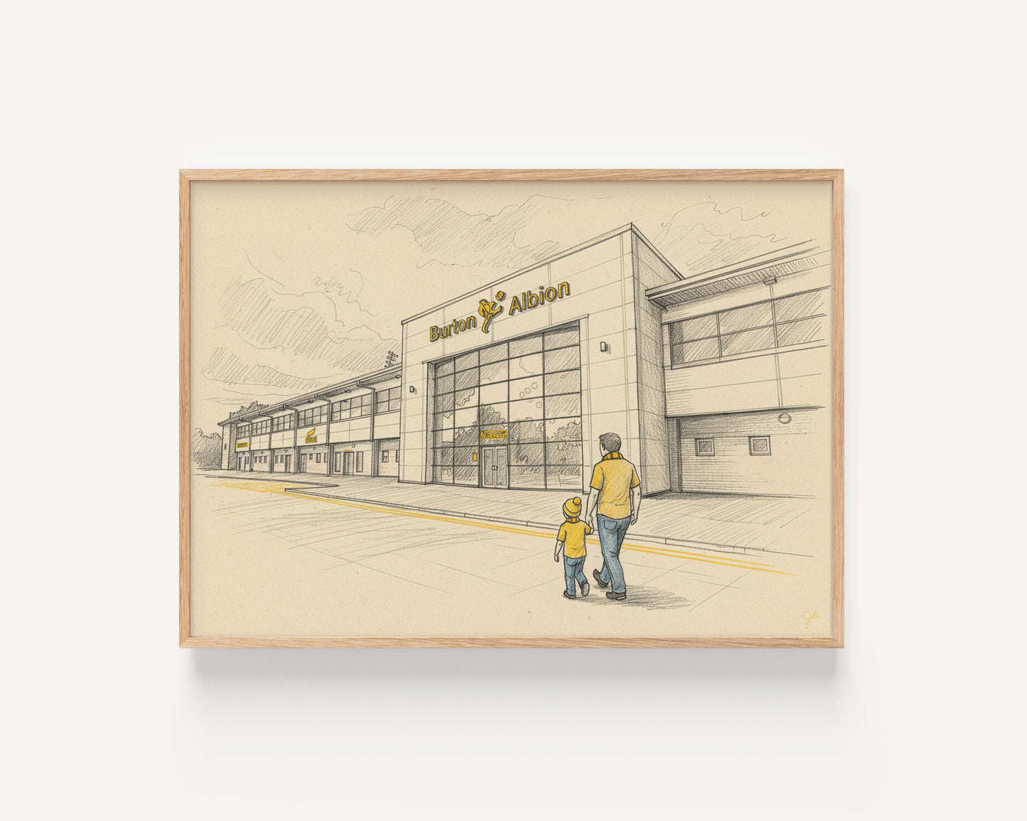 Burton Albion FC Pirelli Stadium football wall art print
