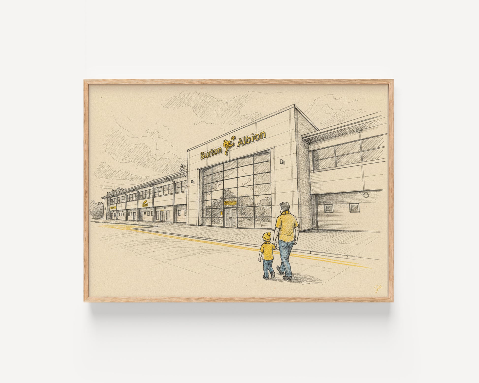 Burton Albion FC Pirelli Stadium football wall art print
