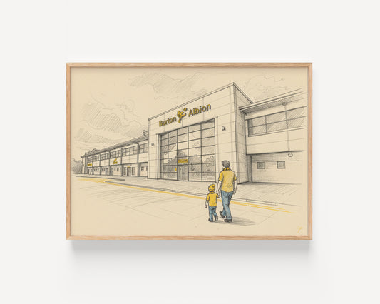 Burton Albion FC Pirelli Stadium football wall art print