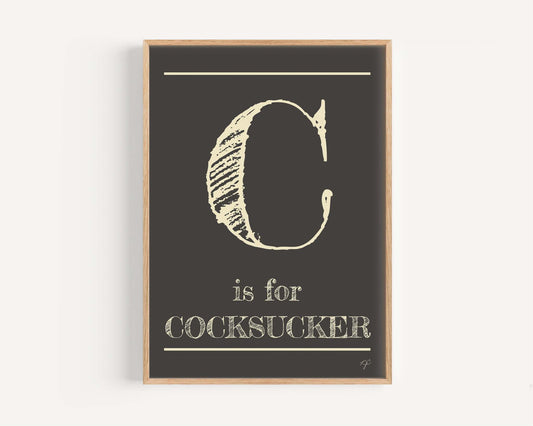 C is for... Alphabet Wall Art Print