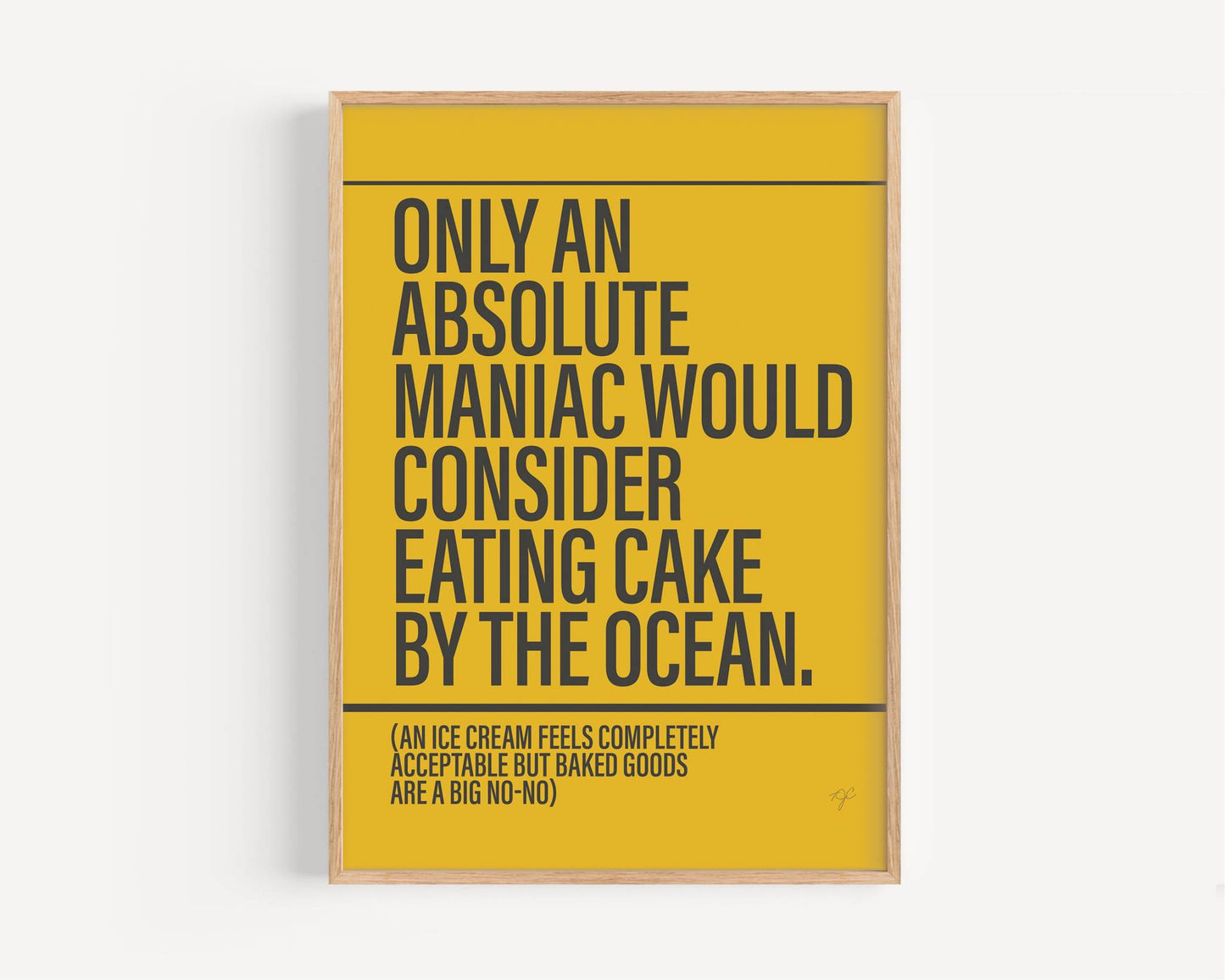 Cake by the Ocean print