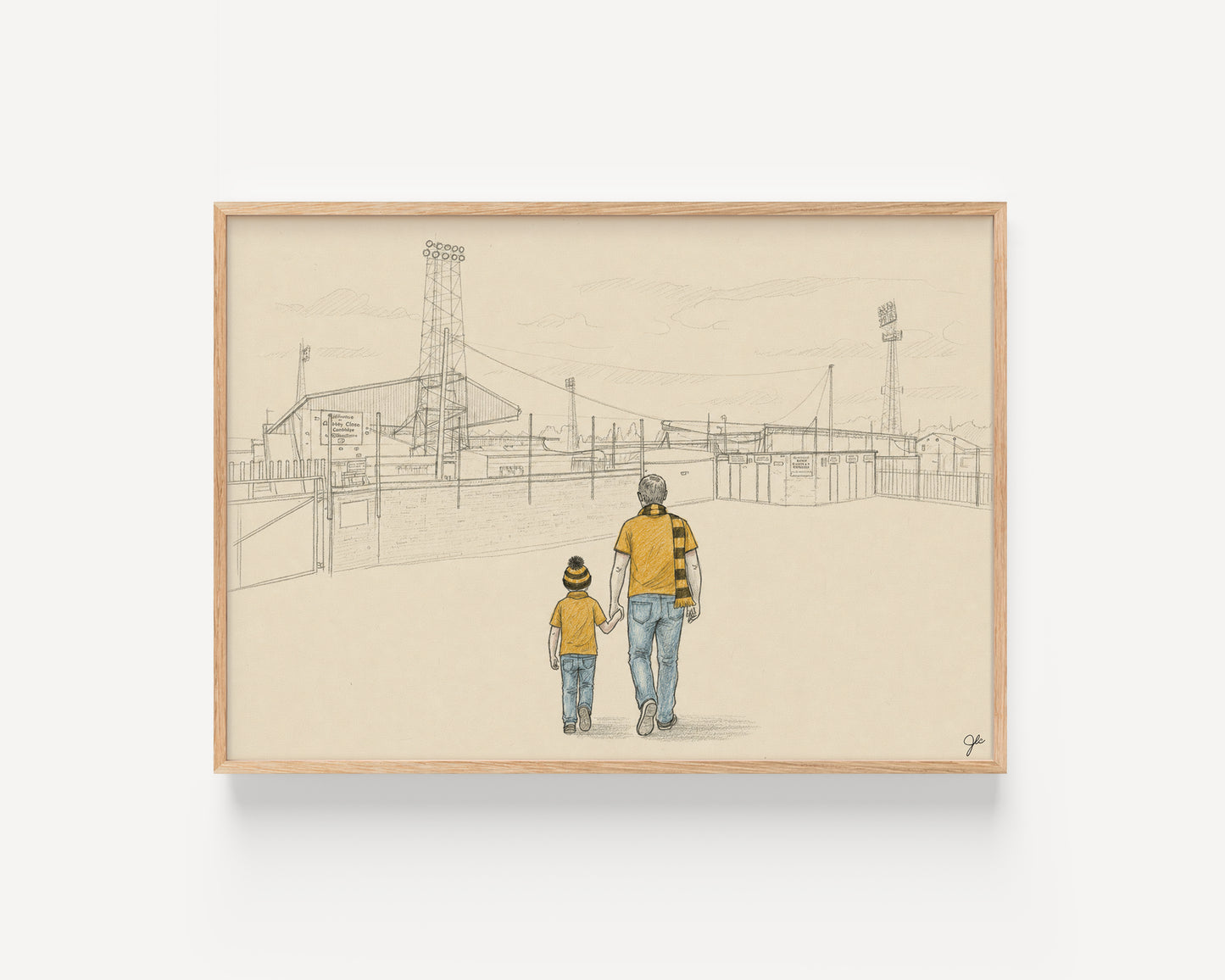Cambridge United FC Cledara Abbey Stadium football wall art print