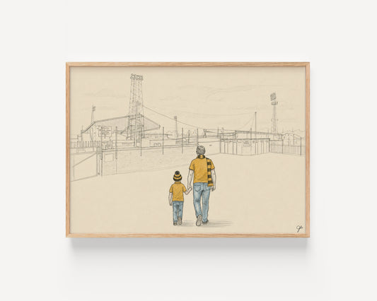 Cambridge United FC Cledara Abbey Stadium football wall art print