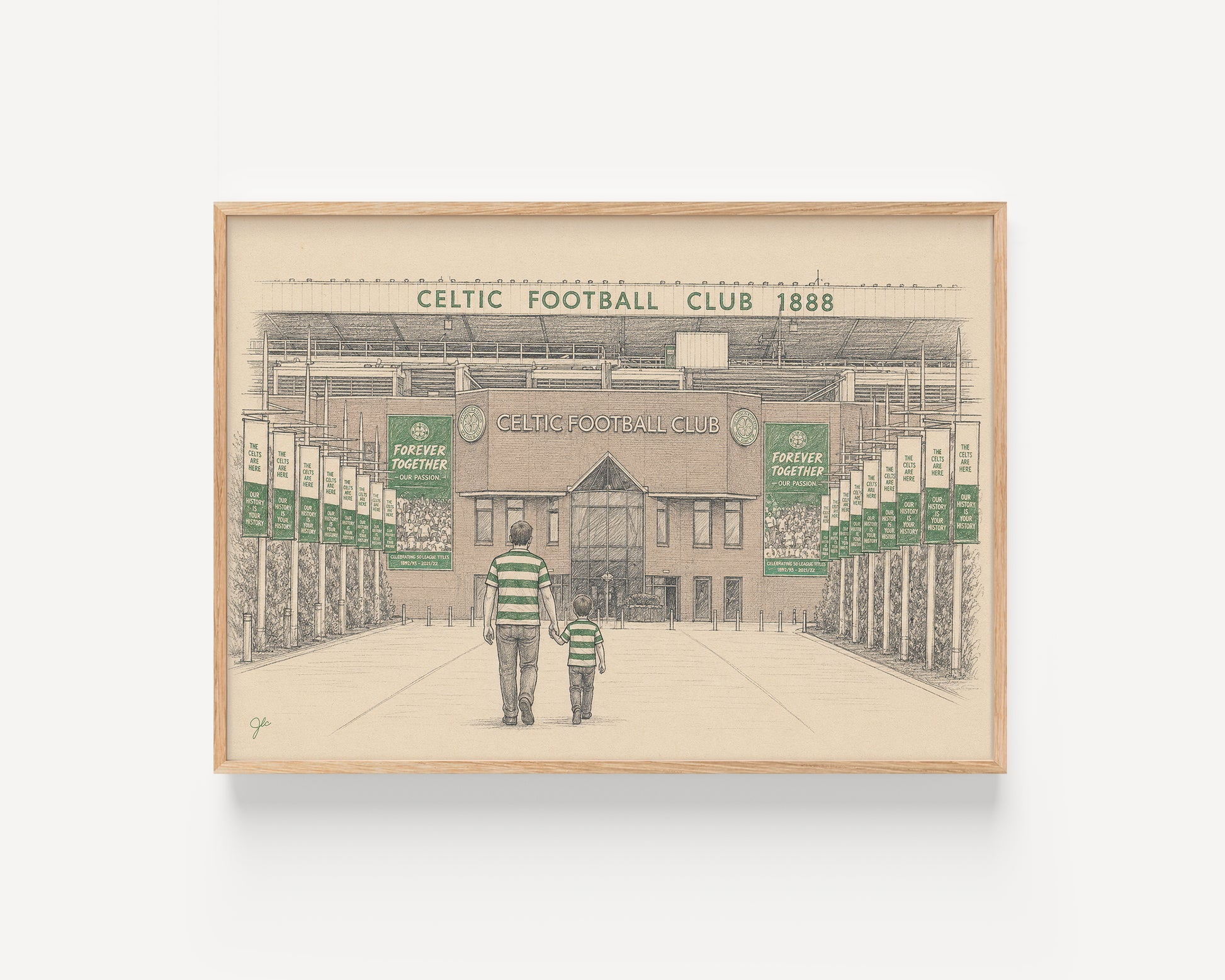 Celtic FC Celtic Park football wall art print