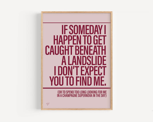 Champagne Supernova Oasis - Framed Print