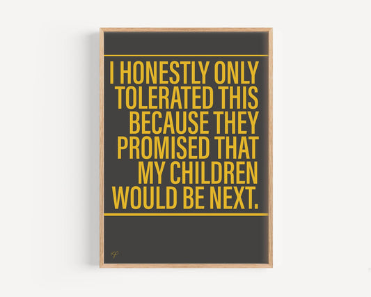 If You Tolerate This Manic Street Preachers Alternative Lyrics Music Print | Song Lyric Wall Art UK | Striped Circle