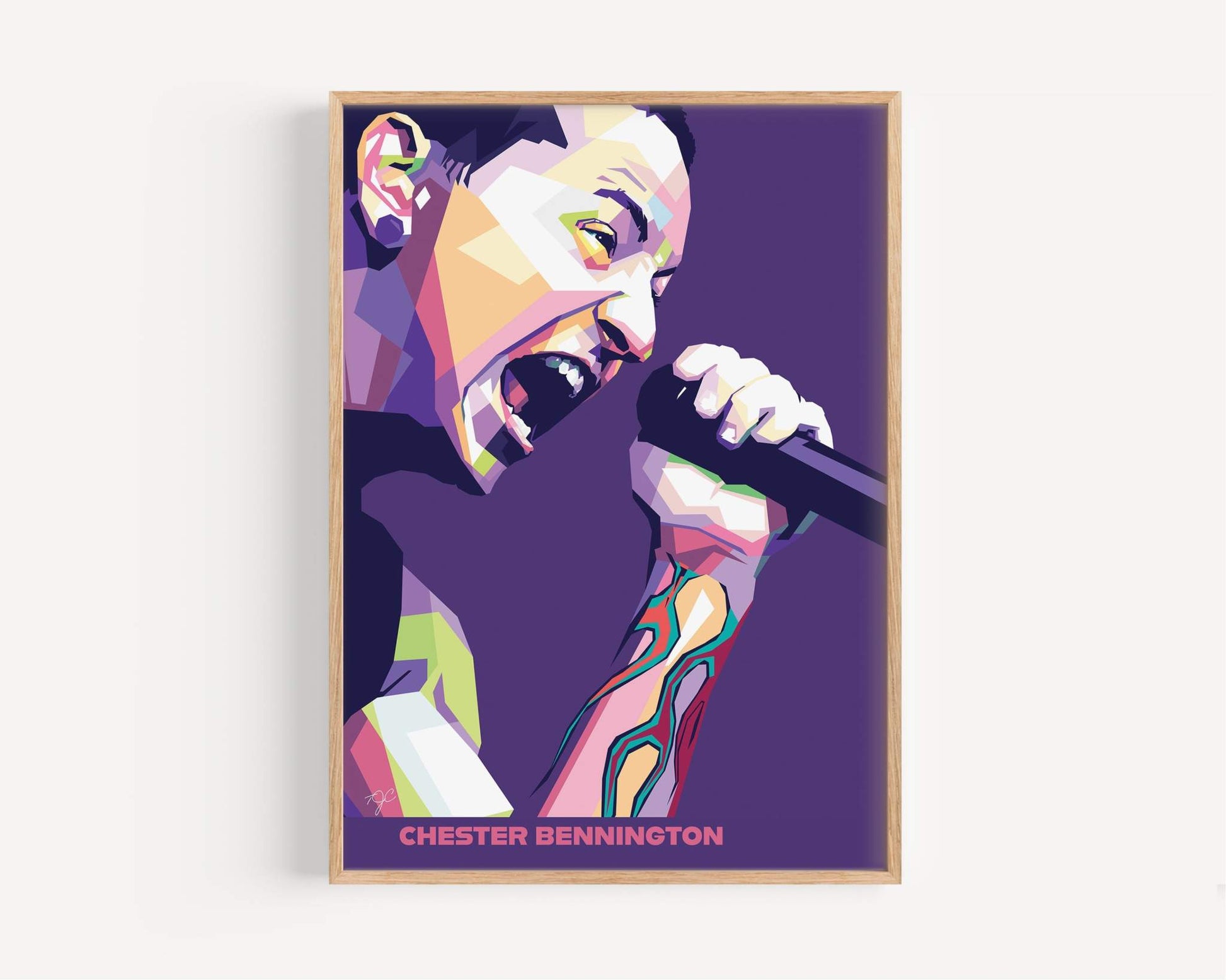 Chester Bennington print produced on high quality luxury fine art paper