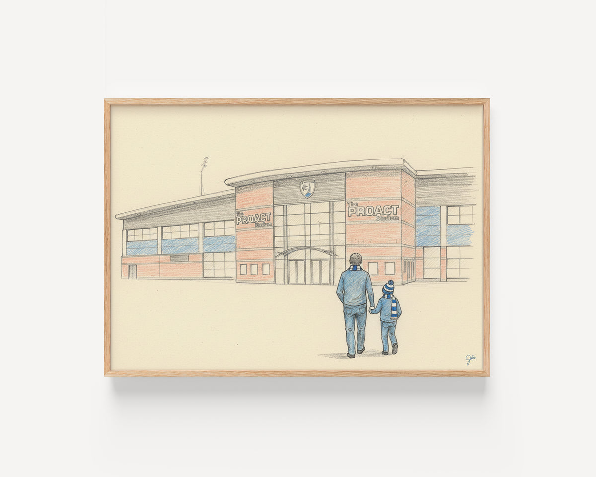 "Crooked Spire Pride" Chesterfield FC Football Wall Art Print | UK