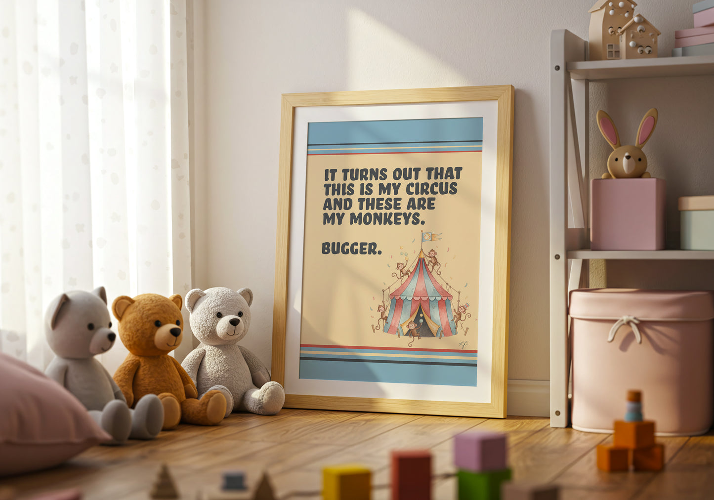 "My Circus, My Monkeys" - Wall Art Print