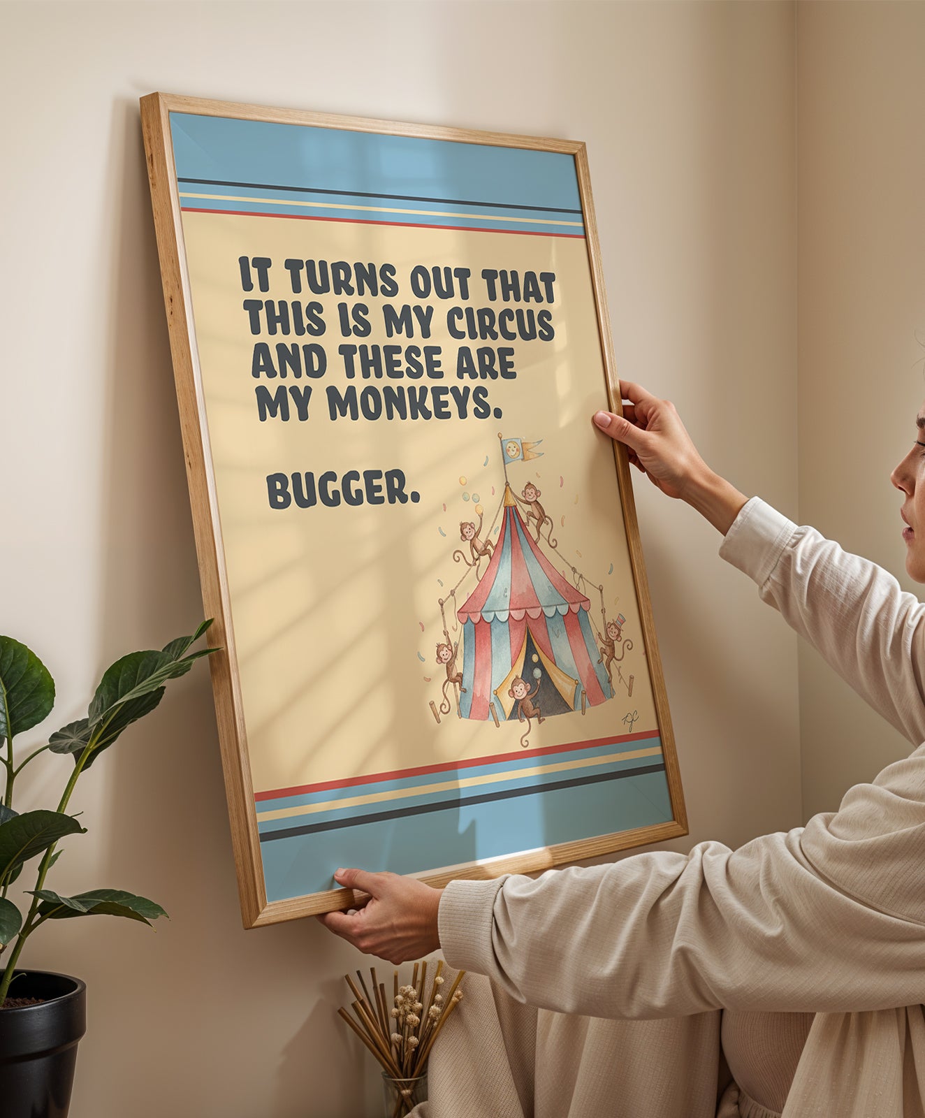 "My Circus, My Monkeys" - Wall Art Print