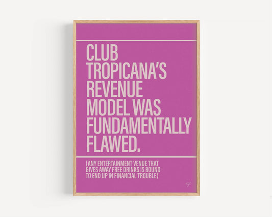 Club Tropicana by Wham print 