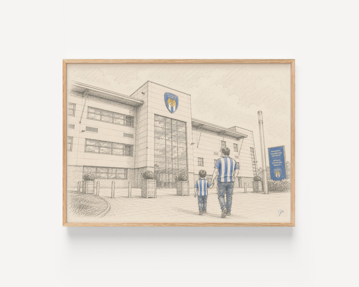 "Proud to be a U" Colchester United FC Football Wall Art Print | UK