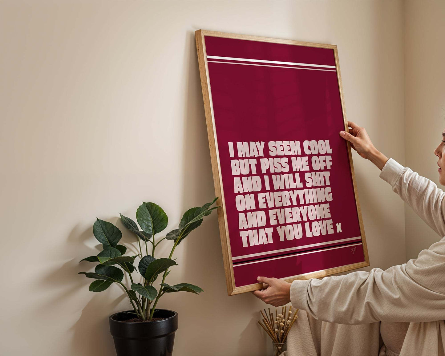 "I may seem cool..." print